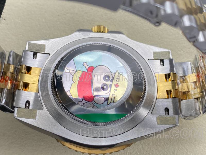 Rolextop-tier watch ARF FactoryGMT-MasterGMTblack dial3285 gold steel bracelet caseback live photo