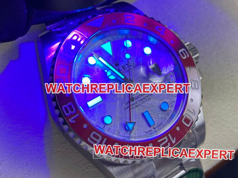 Rolex collectible watch ARF FactoryGMT-MasterGMT meteorite disc Pepsi bezellumelive photos