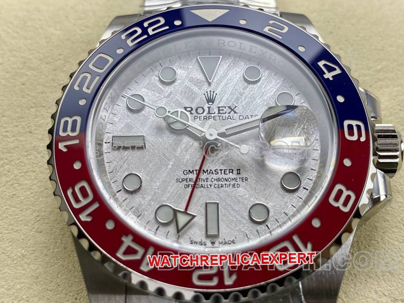 Rolex collectible watch ARF FactoryGMT-MasterGMT meteorite disc Pepsi bezelfront live photo