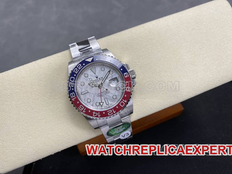 Rolex collectible watch ARF FactoryGMT-MasterGMT meteorite disc Pepsi bezelfront live photo
