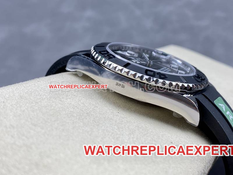 Rolex collectible watches ARF factory yacht masters black plate 42mm rubber model side real picture