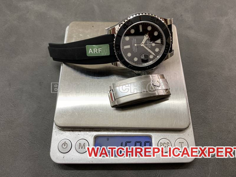 Rolex collectible watches ARF factory yacht masters black plate 42mm rubber model weight actual photos
