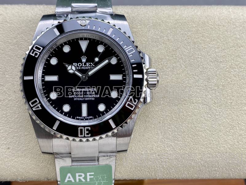 Rolex collectible watch ARF FactorySubmariner40mmBlack Submariner3135movement116610front live photo