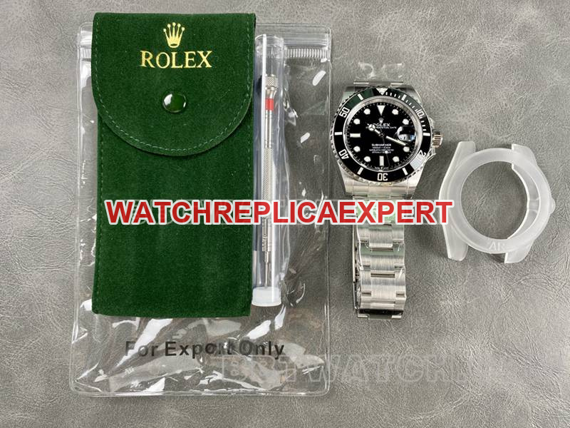 Rolex1:1replica watchARF FactorySubmariner41mmBlack Submariner3235movement126610front live photo