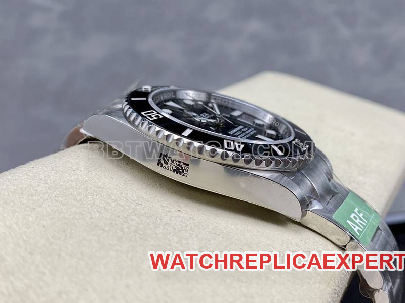 Rolex collectible watch ARF FactorySubmariner41mm no calendar Black Submariner3230movementside live photo