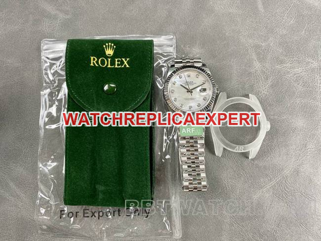 Rolextop-tier watch ARF Factory log 41mm mother-of-pearl plate 3235 steel bracelet front live photo