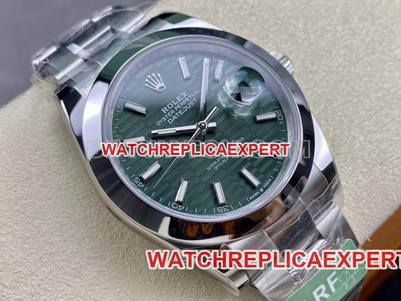 Rolex collectible watch ARF Factory log 41mm aperture green dial3235 steel bracelet front live photo