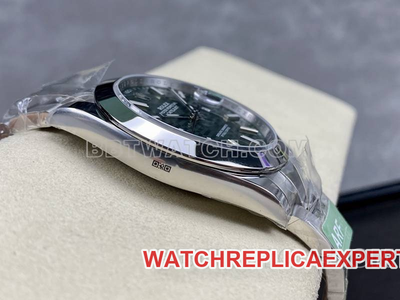 Rolex collectible watch ARF Factory log 41mm aperture green dial3235steel bracelet model side live photo