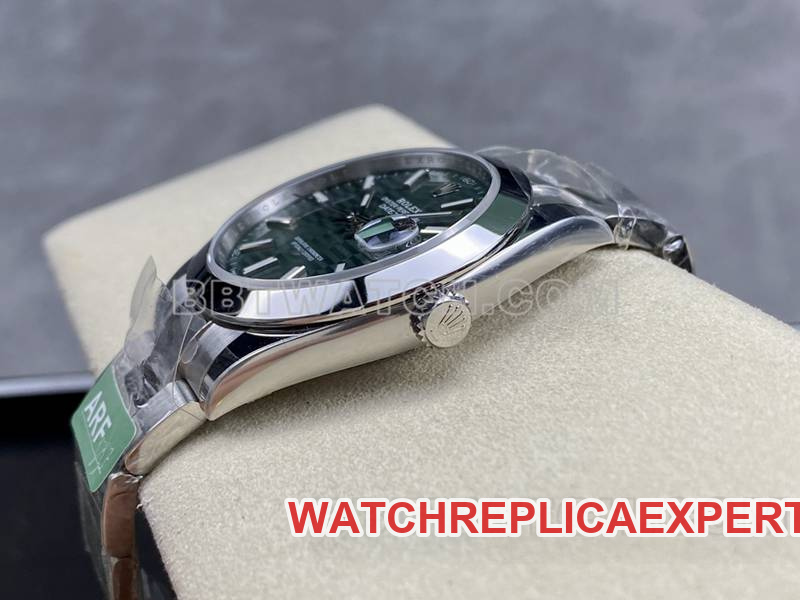 Rolex collectible watch ARF Factory log 41mm aperture green dial3235 steel bracelet front live photo