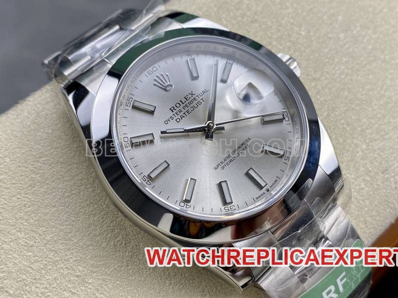 Rolex1:1replica watch ARF Factory log 41mm aperture silver dial3235steel bracelet front live photo