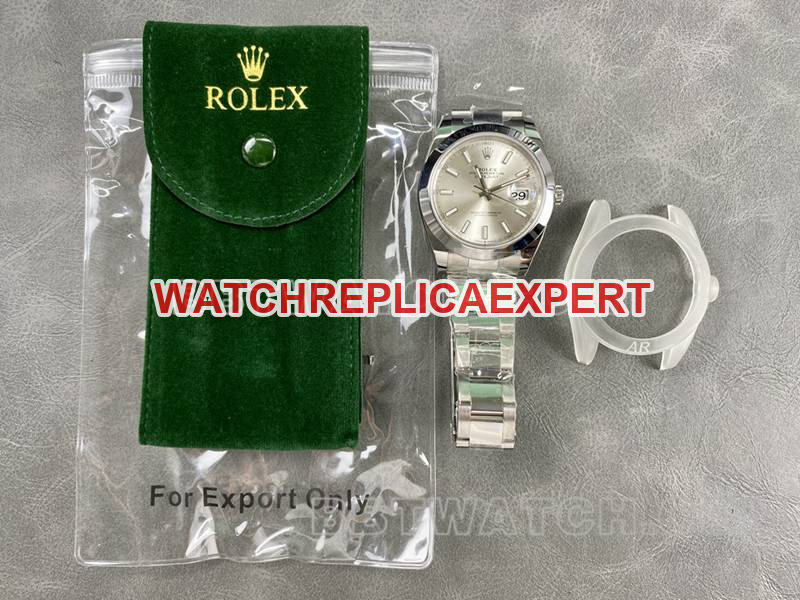 Rolex1:1replica watch ARF Factory log 41mm aperture silver dial3235steel bracelet front live photo