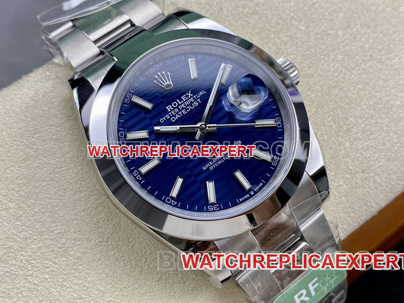 Rolex watch ARF Factory log 41mm aperture blue dial3235 steel bracelet front live photo