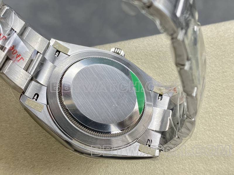 Rolex watch ARF Factory log 41mm aperture blue dial3235 steel bracelet caseback live photo