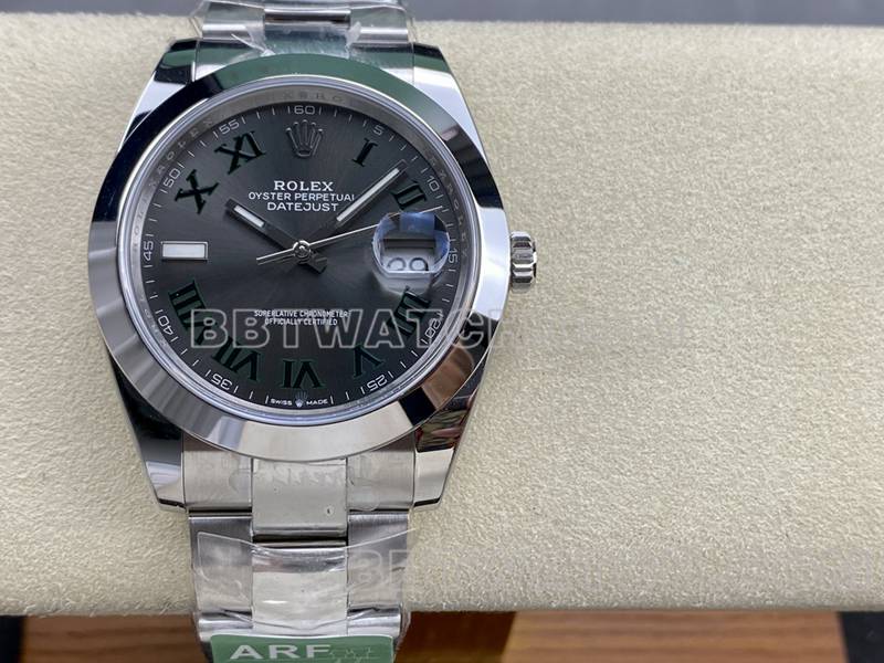 Rolex collectible watch ARF Factory log 41mm aperture gray plate 3235 steel bracelet front live photo