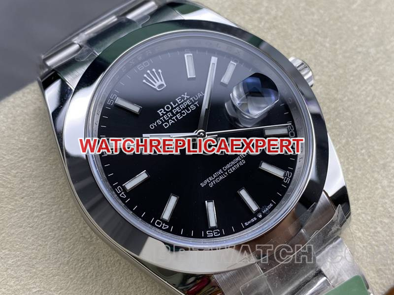 Rolextop-tier watch ARF Factory log 41mm aperture black dial3235steel bracelet front live photo
