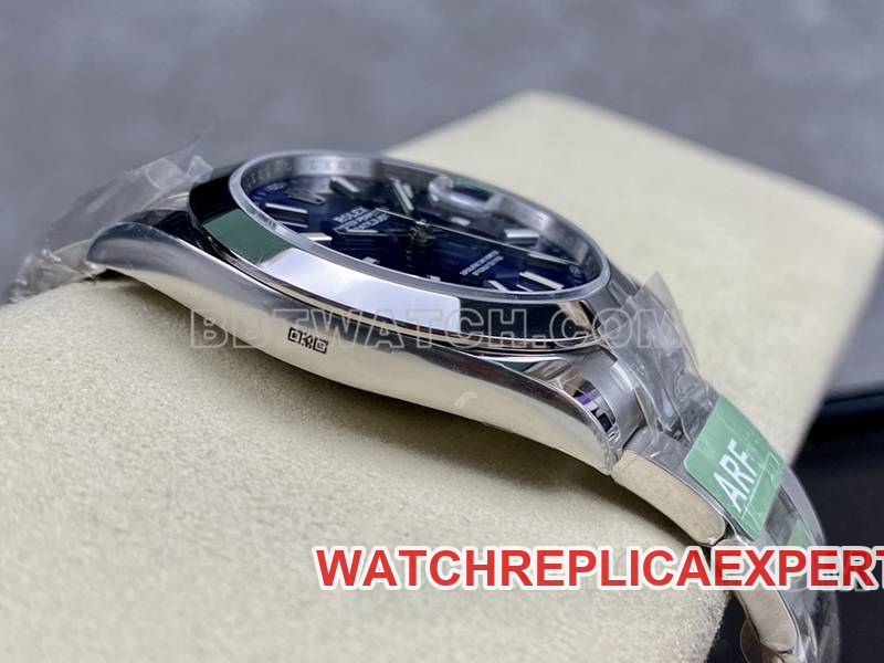 Rolex collectible watch ARF Factory log 41mm aperture blue dial3235steel bracelet model side live photo