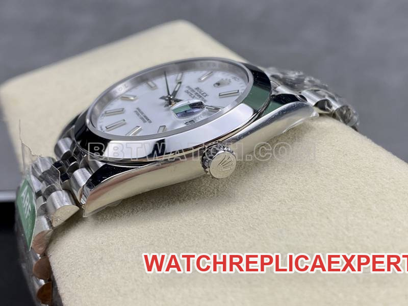 Rolex1:1replica watch ARF Factory log 41mm aperture white dial3235steel bracelet model side live photo