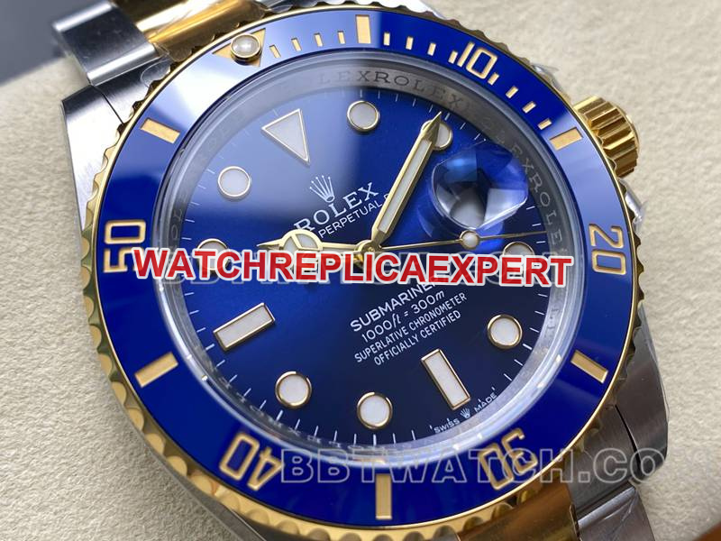 Rolex watch ARF FactorySubmariner41mm gold blue Submariner3235movementfront live photo