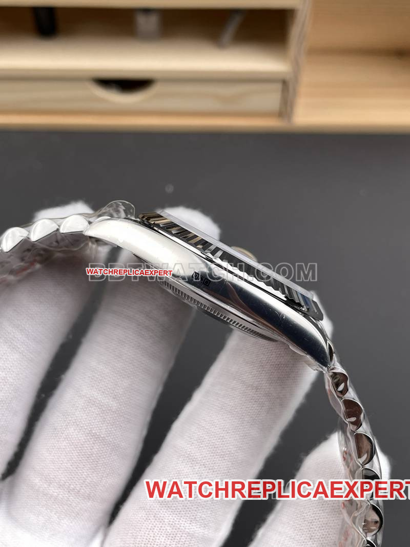 Rolex top watch ARF factory Datejust 41mm black dial 3235 steel strap model side real shot picture