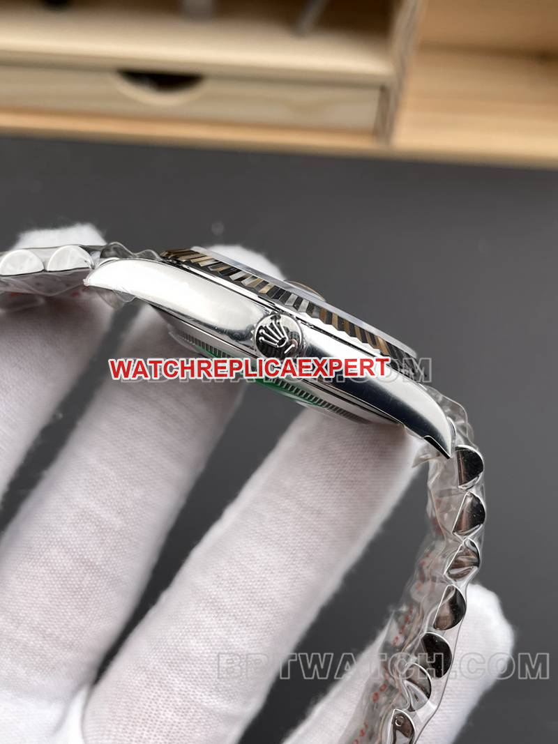 Rolex top watch ARF factory Datejust 41mm black dial 3235 steel strap model side real shot picture