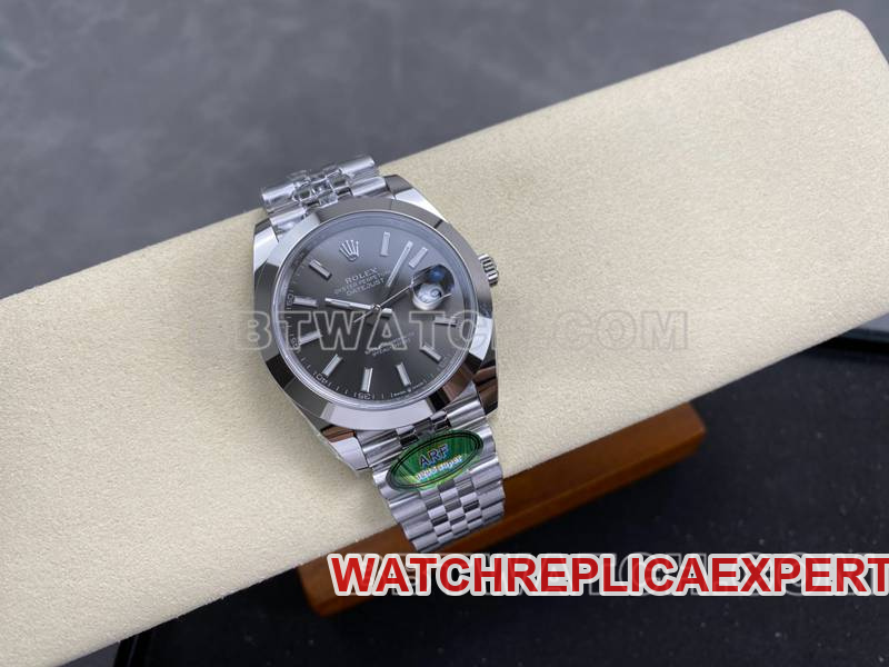 Rolex1:1replica watch ARF Factory log 41mm aperture gray plate 3235 steel bracelet front live photo