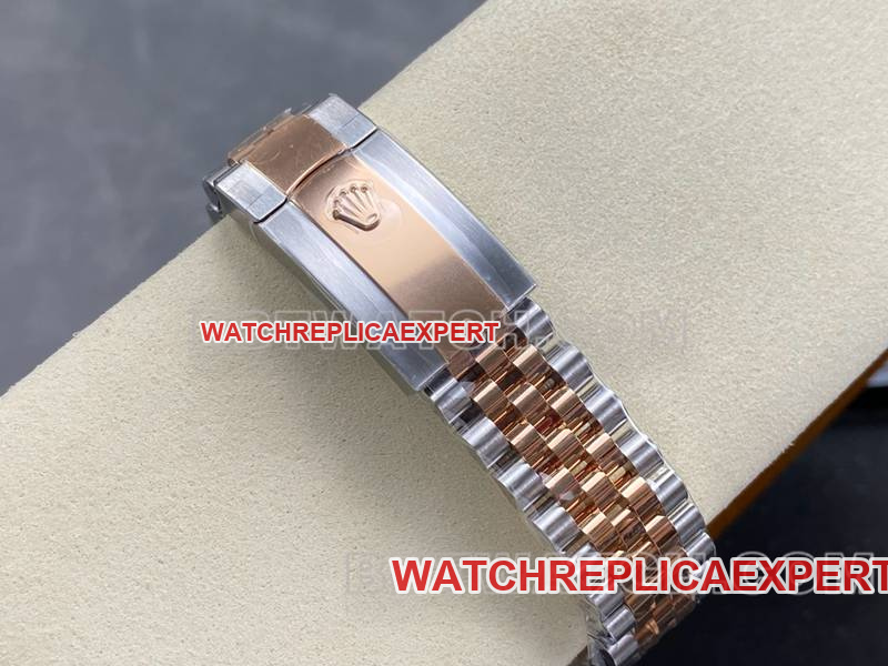 Rolex watch ARF Factory log 41mm aperture brown disc 3235 rose goldsteel bracelet bracelet live photos