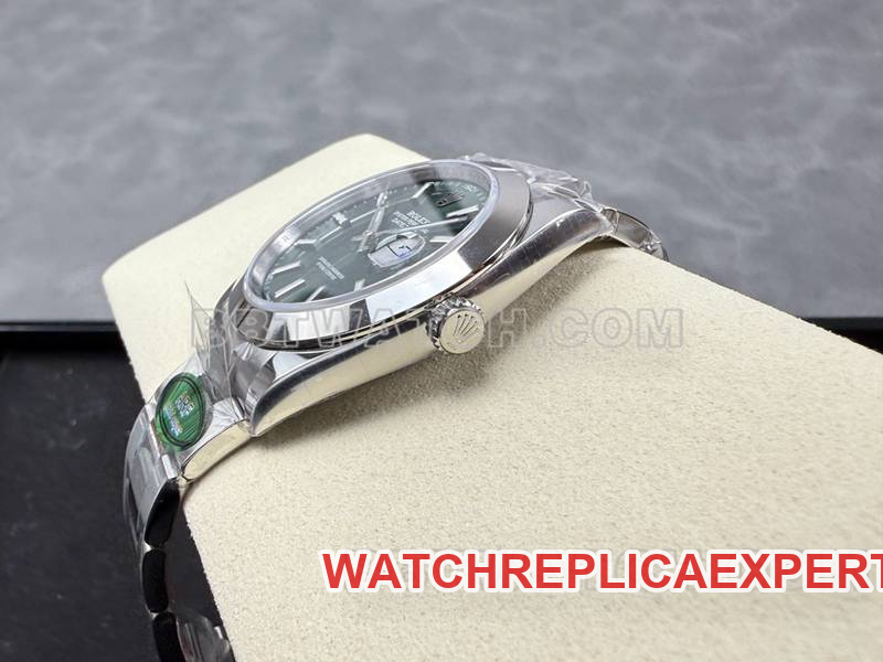 Rolex collectible watch ARF Factory log 41mm aperture green dial3235steel bracelet model side live photo