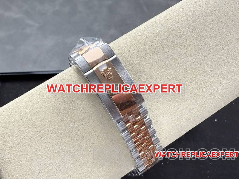 Rolextop-tier watch ARF Factory log 41mm brown plate 3235 rose goldsteel bracelet bracelet live photos