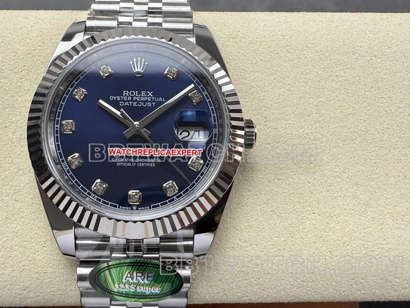 Rolex collectible watch ARF Factory log 41mm blue dial3235 steel bracelet front live photo