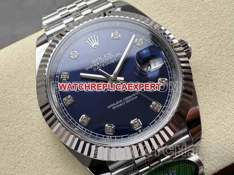 Rolex collectible watch ARF Factory log 41mm blue dial3235 steel bracelet front live photo