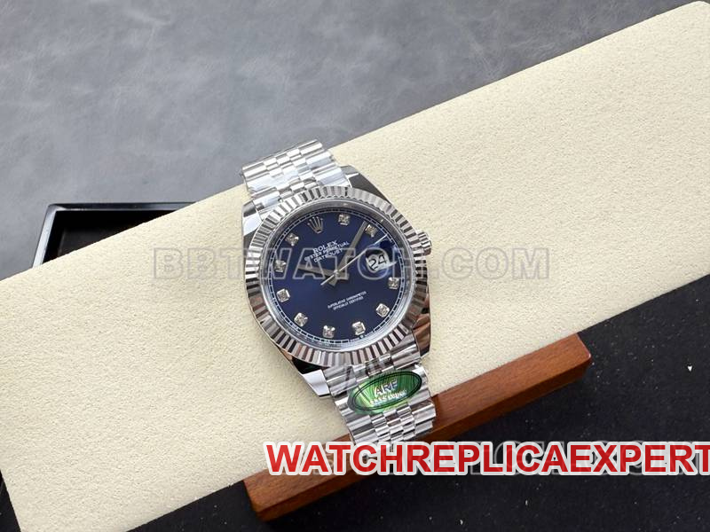 Rolex collectible watch ARF Factory log 41mm blue dial3235 steel bracelet front live photo