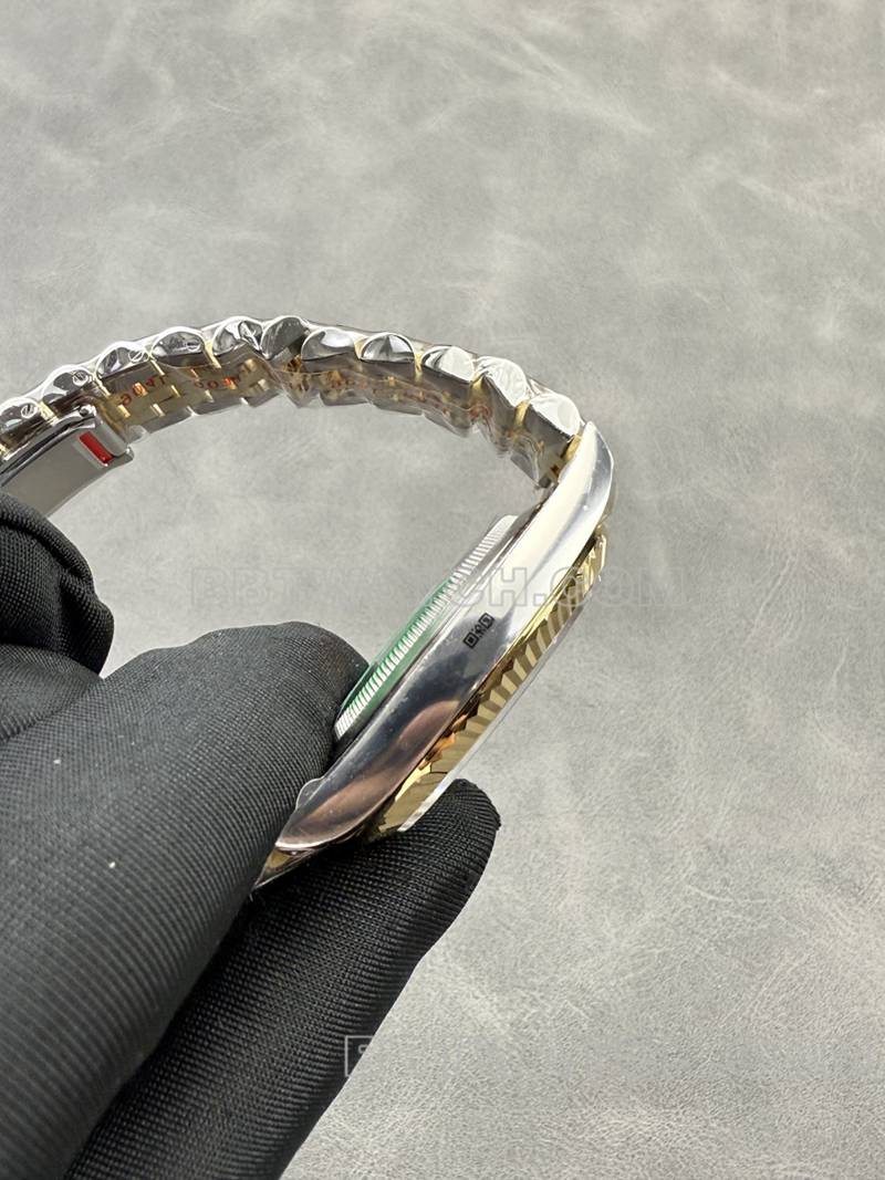 Rolex watch ARF Factory log 41mmblack dial3235 gold steel bracelet model side live photo