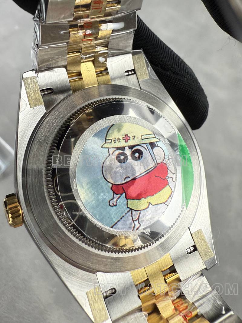 Rolex watch ARF Factory log 41mmblack dial3235 gold steel bracelet caseback live photo