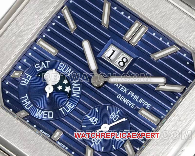 Patek Philippe watch 3k factory 45mmblue dial240psmovementsteel bracelet model 5822front live photo