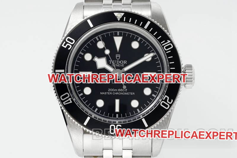 Tudor Watch ZF Factory Biwan Black Plate 41mm Steel Strap Model M7941A1 Front View