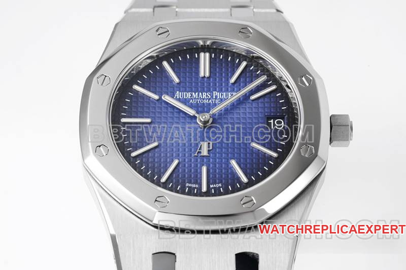 Audemars Piguet top collectible watches ZF Factory Royal Oak Smokey Blue Plate 2121 movement 15202 front real picture