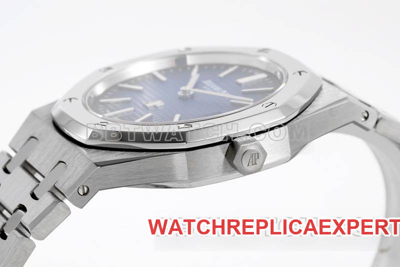 Audemars Piguet top collectible watches ZF Factory Royal Oak Smokey Blue Plate 2121 movement 15202 side actual photo
