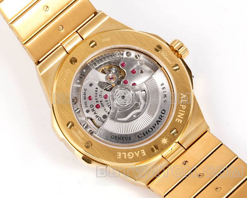 Chopard top collectible watches GH factory snow mountain proud wing gold plate purple gem diamond ring gold steel belt models back actual photo