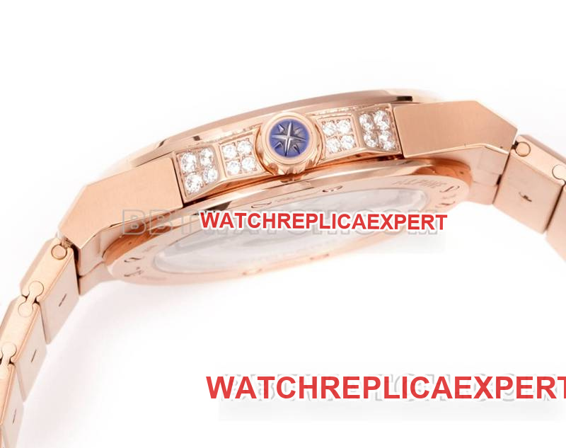 Chopard's collectible watch GH factory Xueshan Aoyi 41mm pavé diamond rose goldsteel bracelet model side live photo