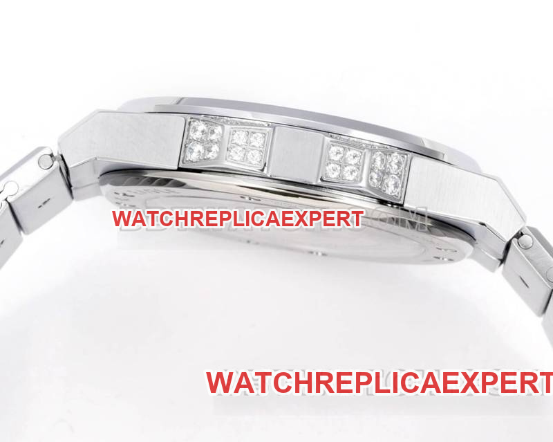 Chopard1:1replica watch GH factory Xueshan Aoyi 41mm pavé diamond steel bracelet model side live photo