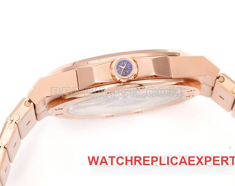 Chopin collectible watch GH factory Snow Mountain Proud Wings 41mm diamond dial diamond bezel rose gold steel strap side real shot picture