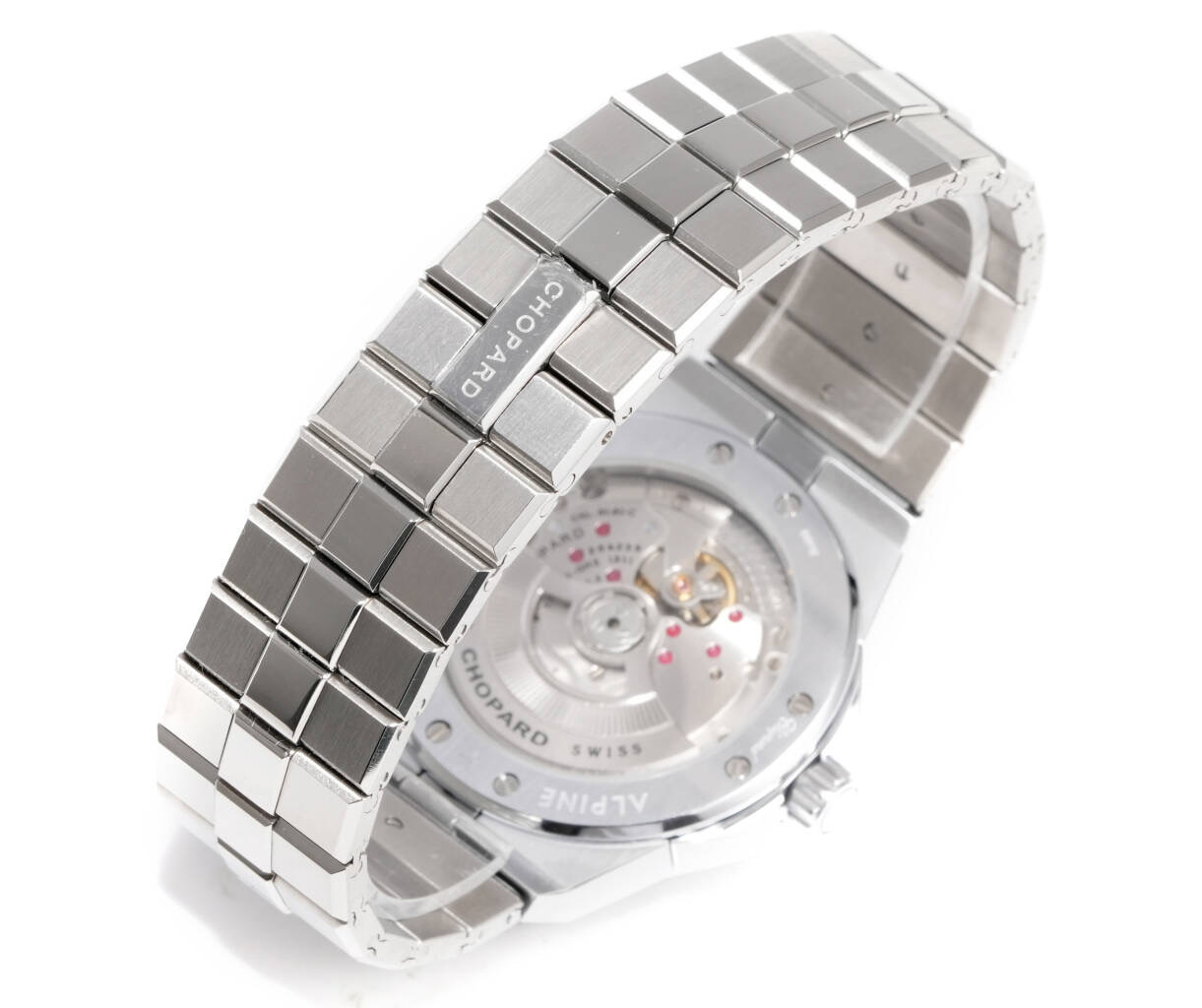 Chopardtop-tier watch GH factory Xueshan Aoyi 41mm diamond plate color sapphire crystal circle steel bracelet model bracelet live photos