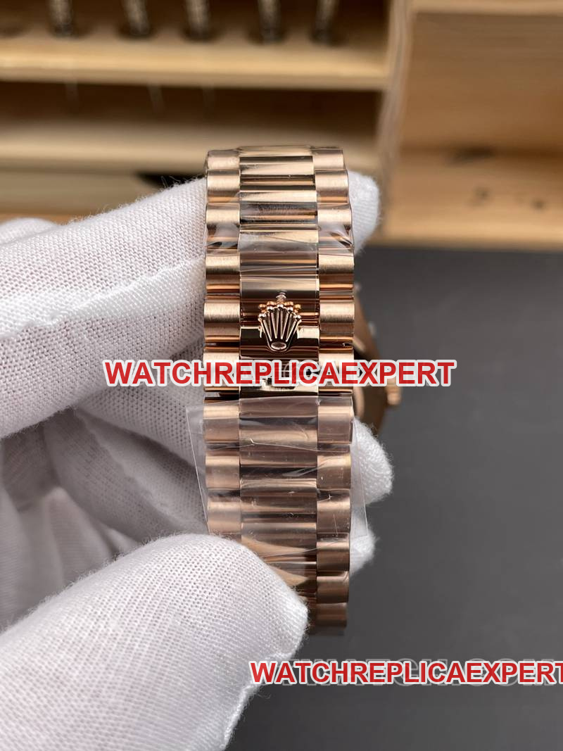 Rolex watch RC factory Day-Date40mmwhite dial3255rose goldsteel bracelet braceletlive photos