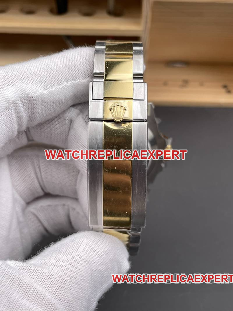 Rolex1:1replica watch RC factory Submariner40mm gold blue Submariner3135movementbraceletlive photos