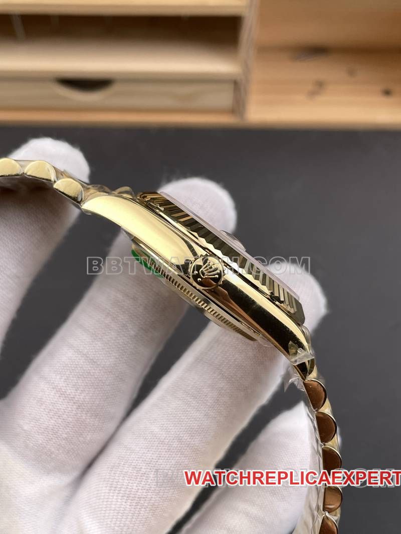 Rolex top collectible watches RC factory week day calendar 40mm silver plate 3255 gold steel belt models side real picture