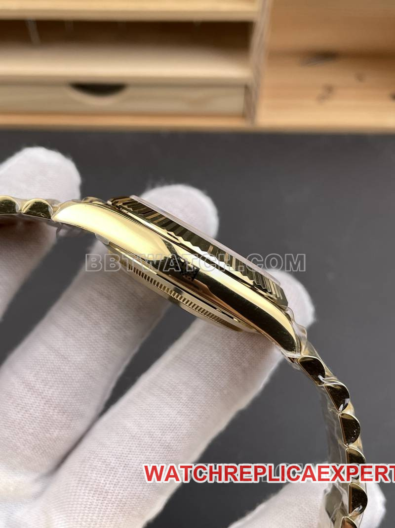 Rolex top collectible watches RC factory week day calendar 40mm silver plate 3255 gold steel belt models side real picture