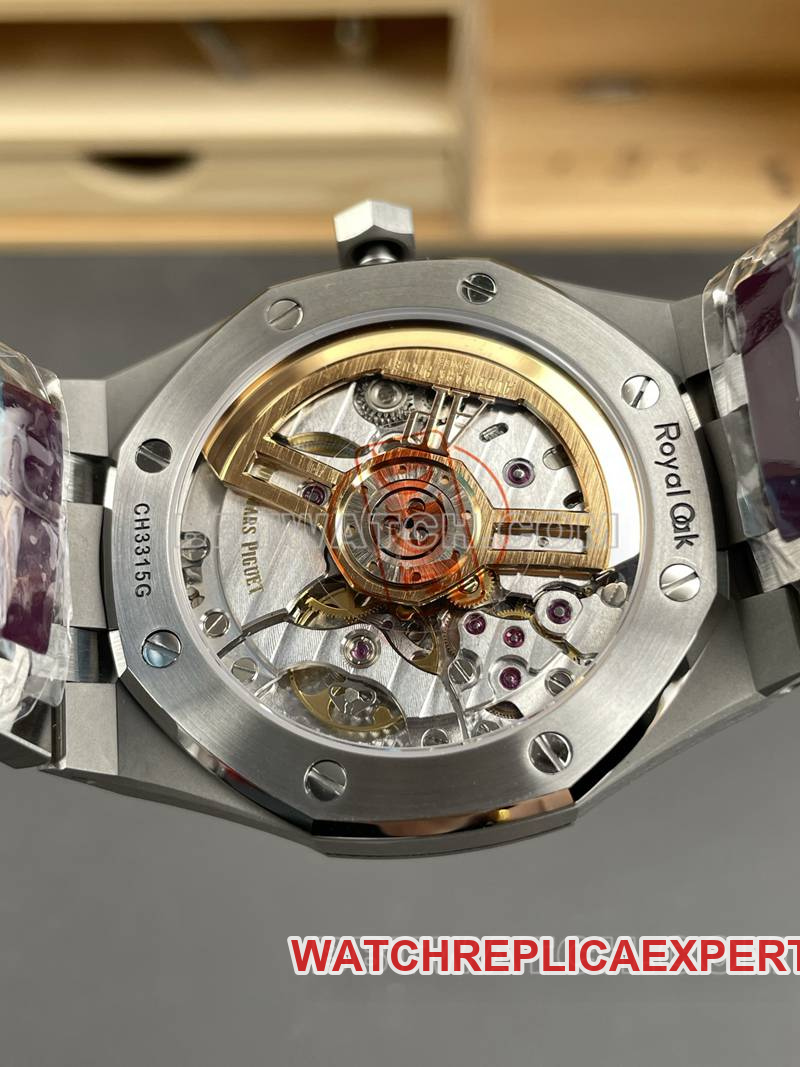 Audemars Piguet watch DDF factory Royal Oak41mmblue dial4302 mechanical steel bracelet caseback live photo