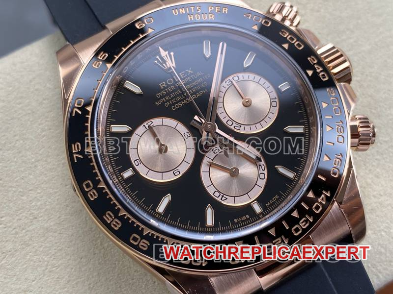 Rolextop-tier watch ARF FactoryDaytonablack dialrose gold4131 rubber model front live photo