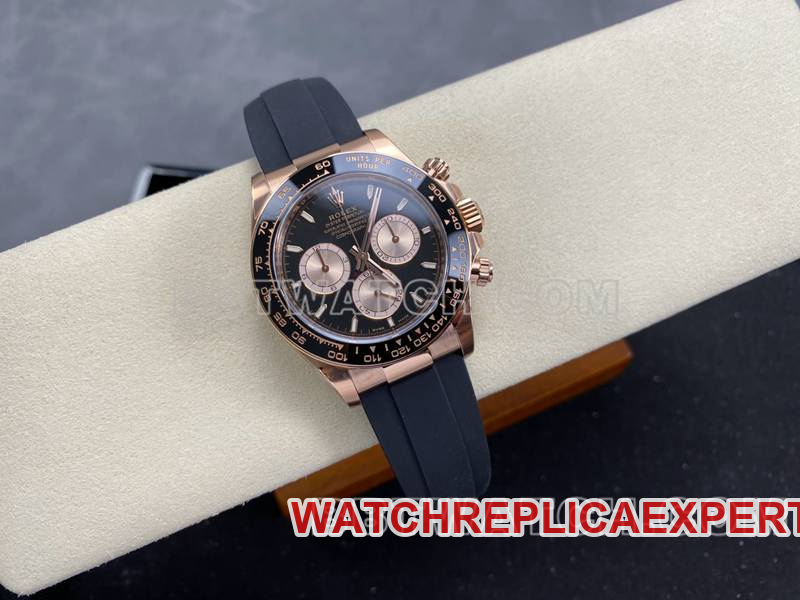 Rolextop-tier watch ARF FactoryDaytonablack dialrose gold4131 rubber model front live photo