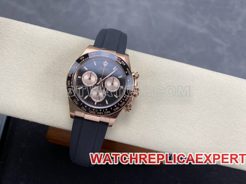 Rolextop-tier watch ARF FactoryDaytonablack dialrose gold4131 rubber model front live photo